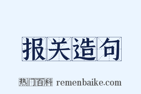 报关造句是什么意思的图片